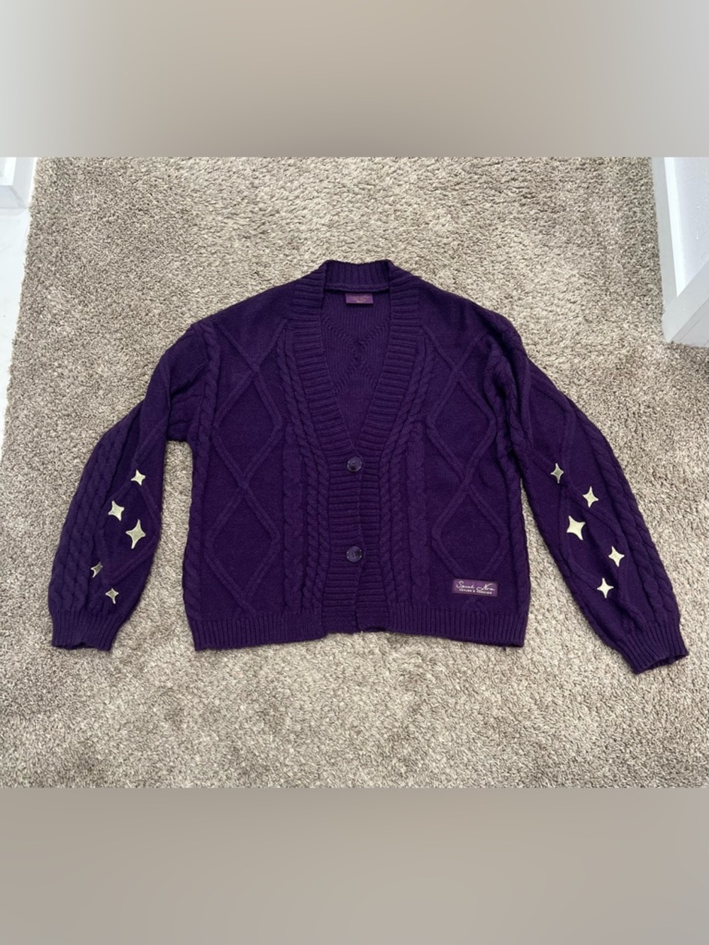 Speak Now Taylor Version Taylor swift Purple knitted Cardigan Sweater size MD/LG